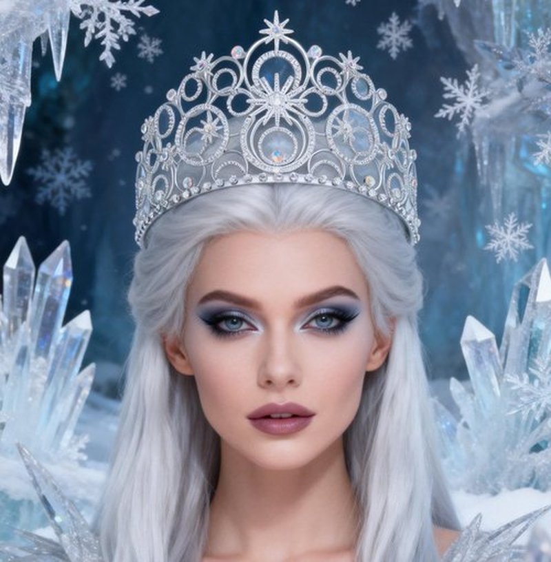 JITINX Crystal Crowns for Women, Crystal Tiara Bride Royal Queen Headband Princess Headpieces for Women Bridal Wedding Prom Birthday Party Crowns (Silver)
