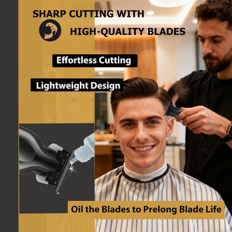 KEMEI 2299 Professional Hair/Beard Trimmer for Men, Zero Gapped Hair Clippers for Barbers, Cordless