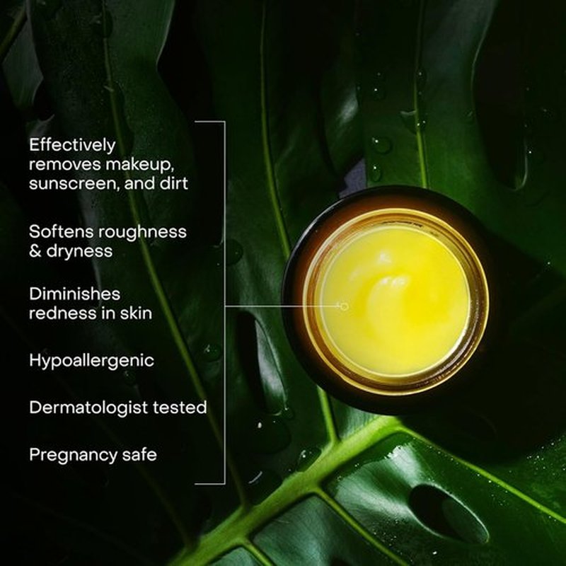 True Botanicals Ginger Turmeric Cleansing Balm - Hydrating Facial Cleanser & Makeup Remover for Dry Skin | 3.4 fl oz