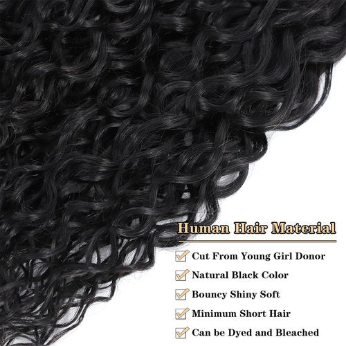 12A Water Wave 3 Bundles Human Hair 16" 16" 16" 300g 100% Unprocessed Brazilian Virgin Hair Wet and Wavy Human Hair Weave Bundles Natural Color