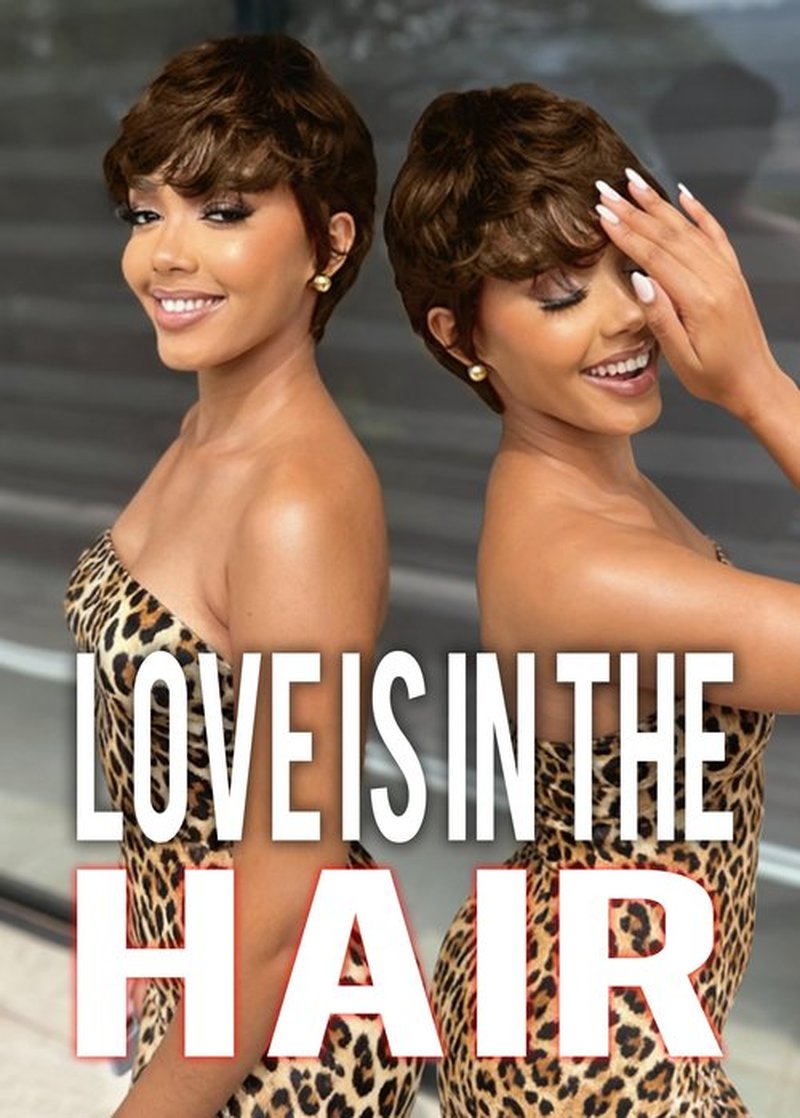 Realloves Pixie Cut Wig Human Hair Glueless Wear and Go Brazilian Virgin Remy Hair with Pre-Cut Bangs Short Wigs for Women, Full Machine Made Lightweight & Breathable Cap Chocolate Brown Color