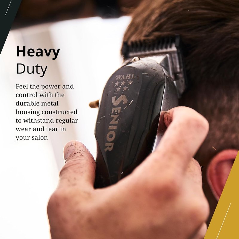 Wahl Professional 5 Star Senior Clipper - V9000 Motor, Adjustable Taper Lever & 3 Cutting Guides