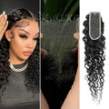 AUROO Water Wave 2x6 SKINLIKE Real HD Lace Closure Only 18 Inch, 12A Wet n Wavy 0.09 mm Ultra-thin Invisible 2 by 6 Kim K HD Swiss Lace Closure Human Hair Pre Plucked Virgin 2x6 Closure Natural Black