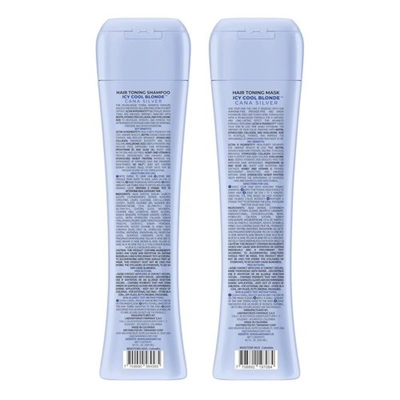 Naissant Icy Cool Blonde Shampoo & Toning Mask Set - Ultra High-Purity Pigments | Neutralizes Yellow Tones | 2 x 10.1 Fl Oz