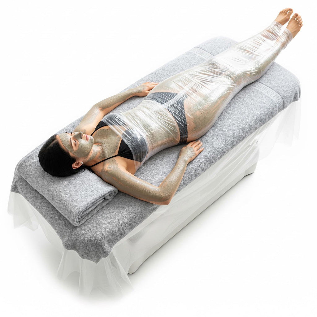 APPEARUS Extra Large Disposable Body Wrap Sheets 70x108 Pre-Cut Professional Plastic Film Liners for Spa Salon Moisturizing Skin Application 24 Count