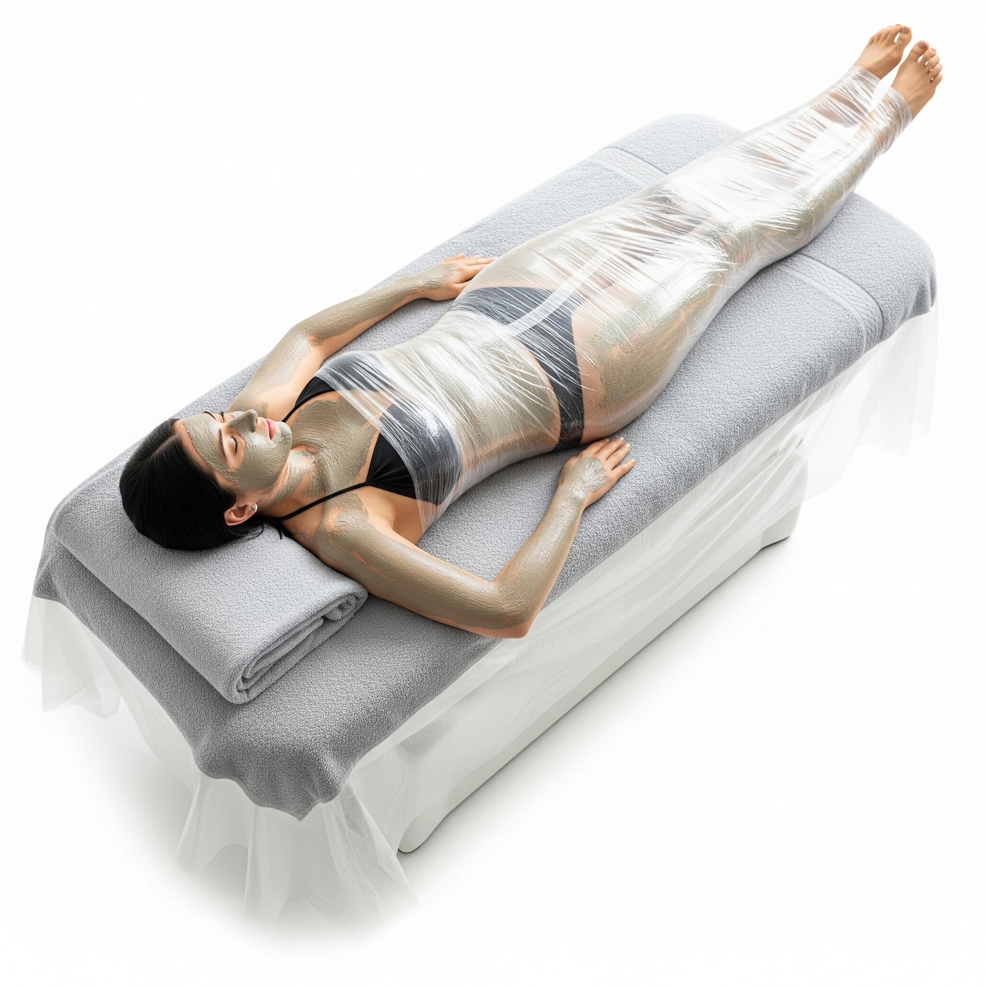 APPEARUS Extra Large Disposable Body Wrap Sheets 70x108 Pre-Cut Professional Plastic Film Liners for Spa Salon Moisturizing Skin Application 24 Count