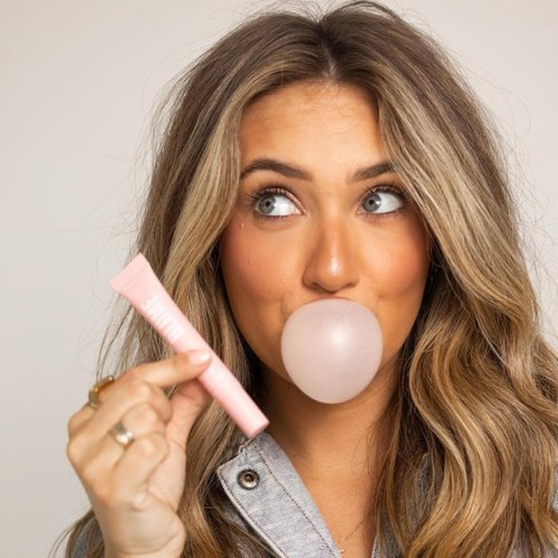 Blume Tri-Peptide Tinted Lip Balm - Hydrating Bubblegum Pink Moisturizer with Shea Butter & Squalane | 0.4 Fl Oz
