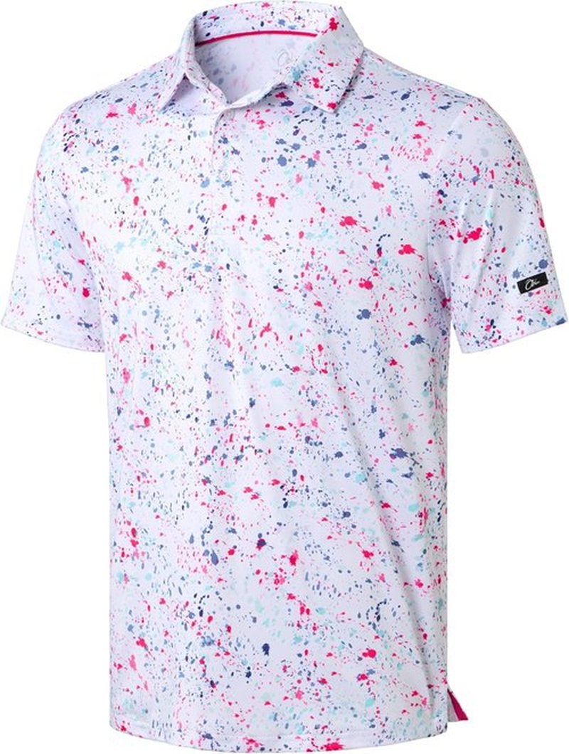 Obla Men's Golf Polo Shirt - Short Sleeve Dry Fit Performance | Moisture-Wicking Casual Print