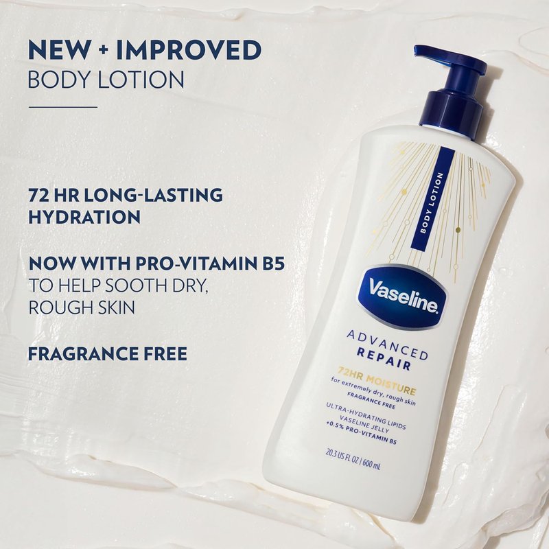 Vaseline Intensive Care Body Lotion - Ultra-Hydrating Advanced Repair for Extremely Dry Skin | 20.3 oz, Pack of 3