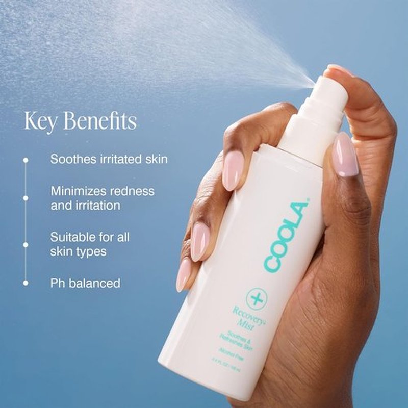 COOLA Recovery+ Face Mist - Hypochlorous Acid Spray for Redness Relief & Skin Refreshing | 3.4oz