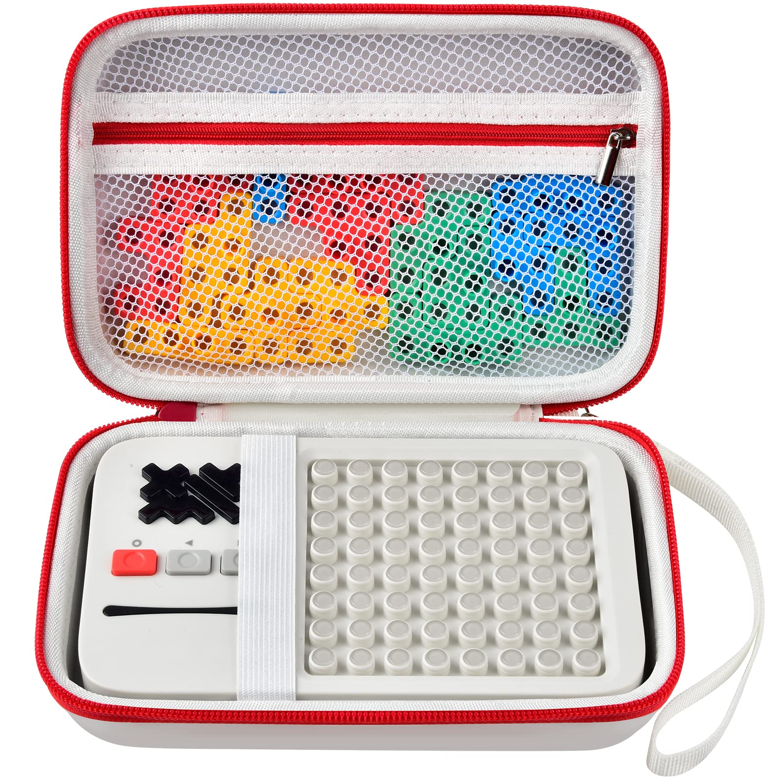 casmilee Case for GiiKER Super Blocks STEM Toys & Super Slide Brain Teaser Puzzle Games, Storage Organizer for Electronic Pattern Matching Console, Travel Puzzles Holder,Box Only-White