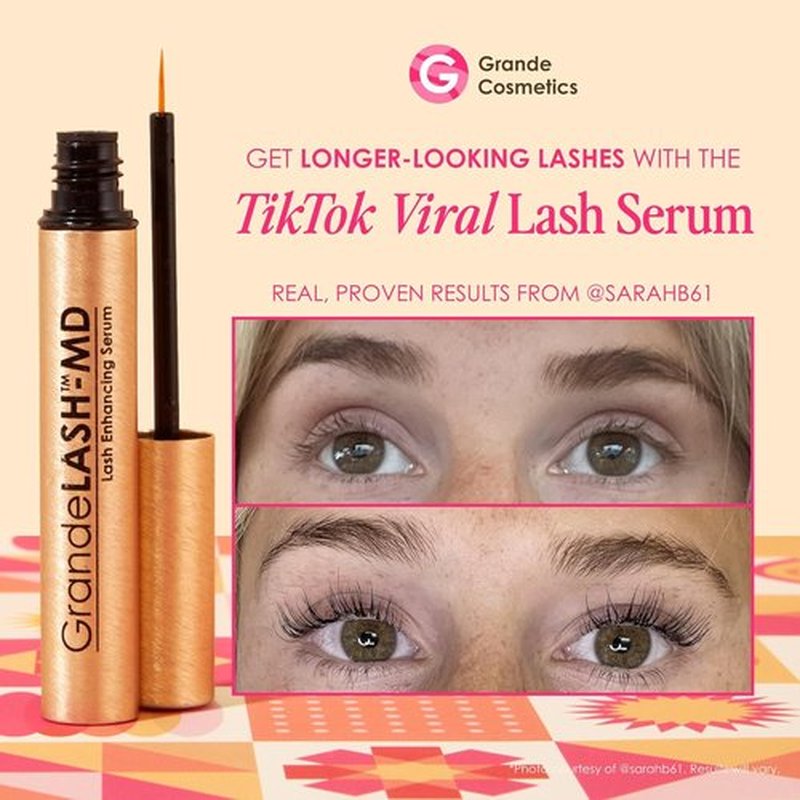 Grande Cosmetics GrandeLASH-MD Lash Enhancing Serum - Peptide & Vitamin Infused for Fuller Lashes | Ophthalmologist Tested, Cruelty-Free