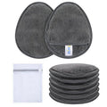 SINLAND Reusable Makeup Remover Pads - Gentle Microfiber Facial Cleansing Cloths | Grey, 6-Pack (5.1"x3.9")