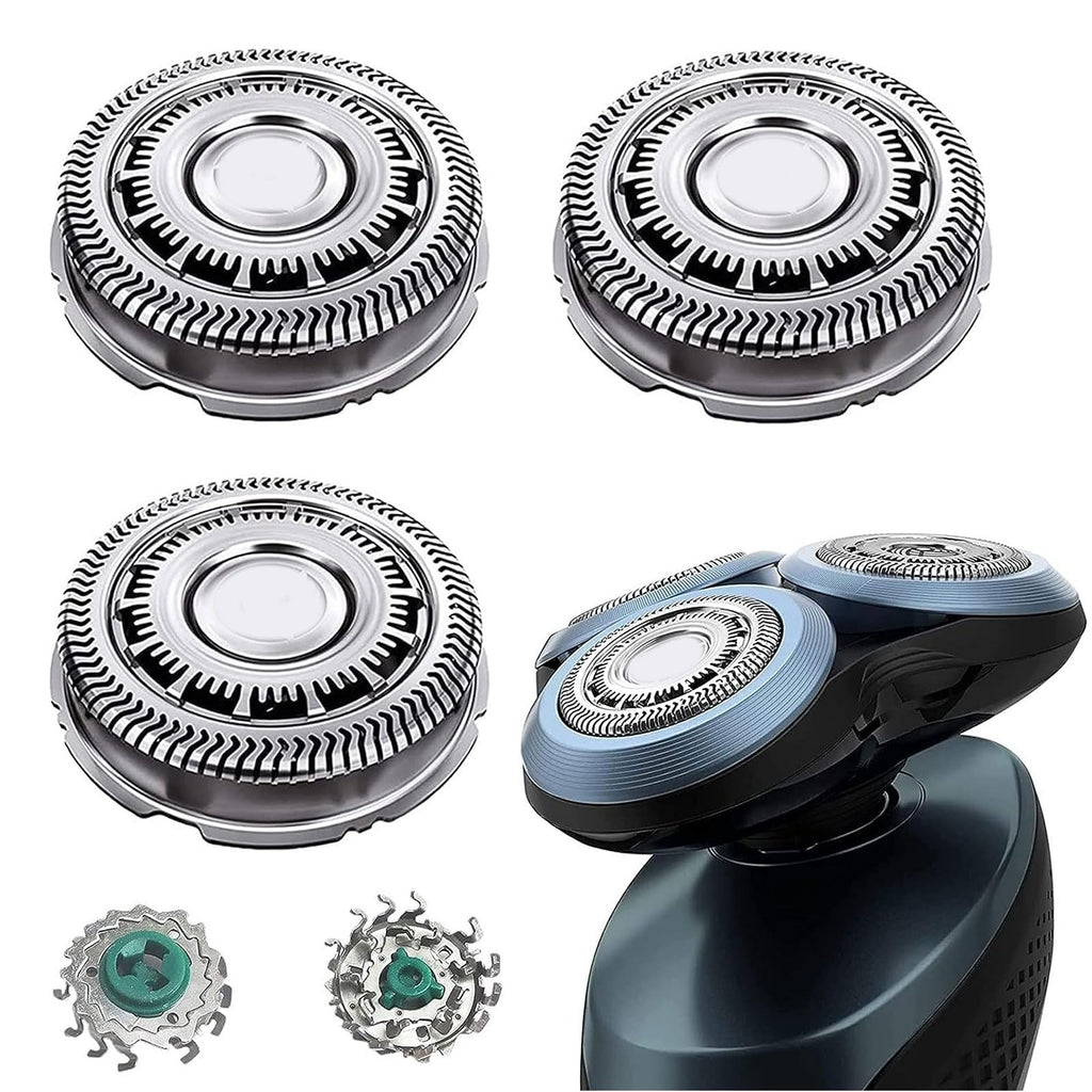 Gleway SH60 Replacement Head Blades Series 6000 Compatible with Philips 6000 Series Electric Shaver Razors Replacement Blades for Series 6000 Shaver Cleaning Brush for S6880/81 S6810/82 S6850/85