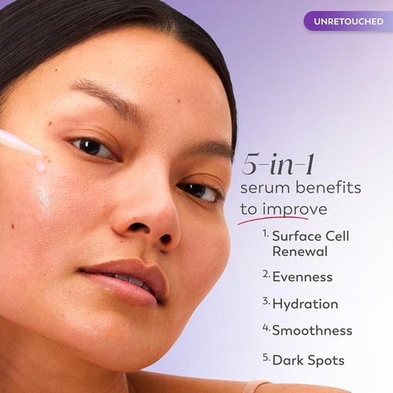 Olay Super Serum Night Repair - Fragrance-Free 5-in-1 Formula with Niacinamide & Peptides - 1.7 Oz