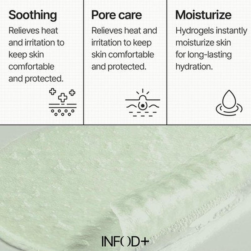 INFODPLUS HydroVita Cooling Gel Toner Pads, 70 Count – Korean Hydrating & Calming Facial Pads for Men & Women with Exosome & Ceramide, Oil Control, Gentle Pore Care, Fragrance-Free for Sensitive Skin