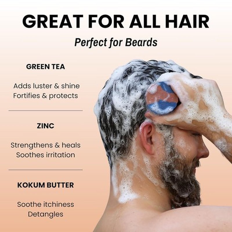 Otter Co. Men's Shampoo Bar & Beard Wash - Argan Oil & Sandalwood | Vegan, Sulfate-Free, Organic - All Hair Types
