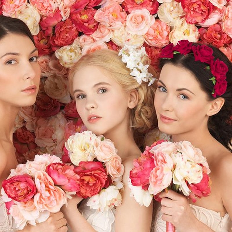 BAHABY Rose Flower Headbands for Women Floral Headband Mexican Flower Crown Headpiece for Halloween, Day of The Dead, Prom