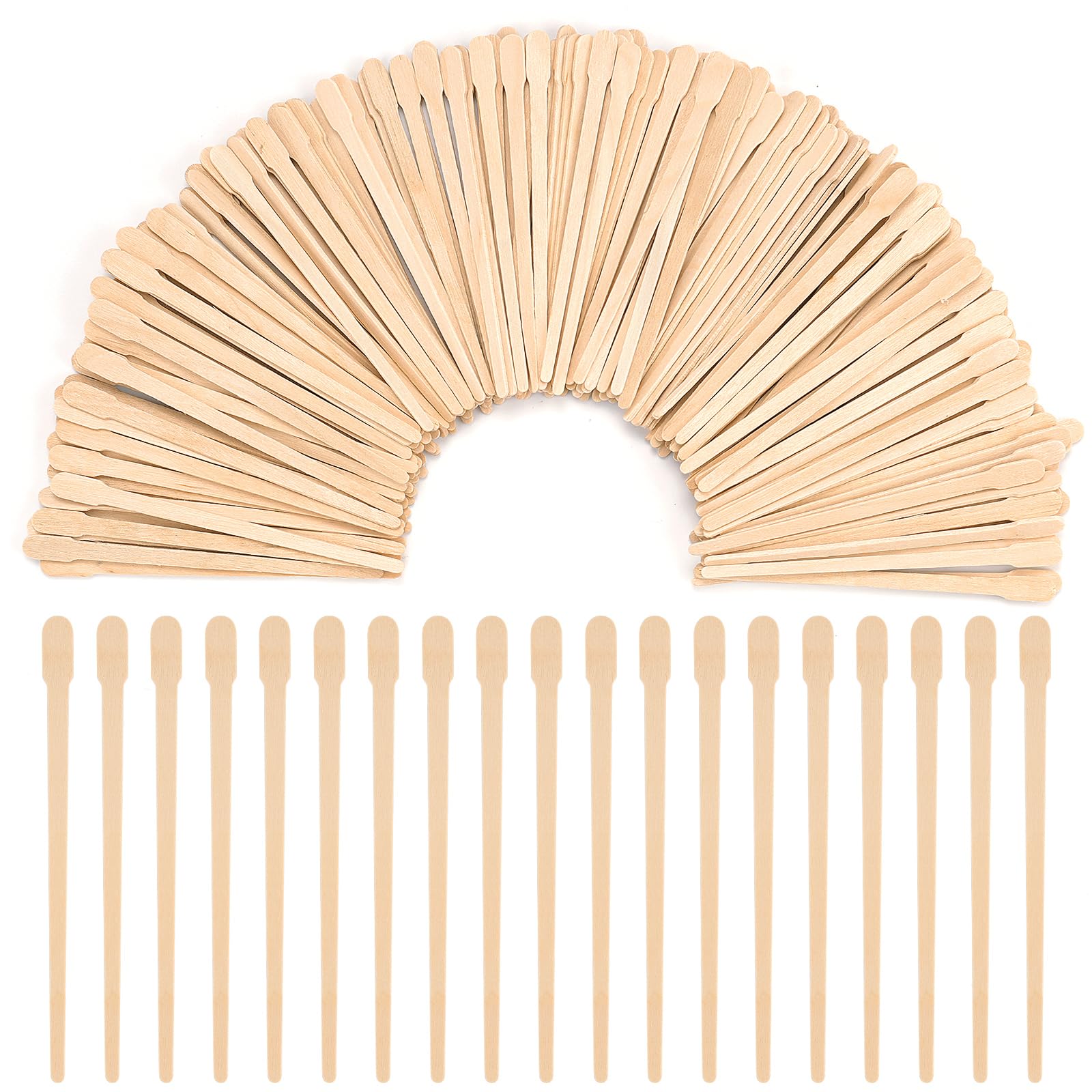 MMonDod Wooden Wax Spatulas, Small Eyebrow Removal Applicator Sticks Waxing