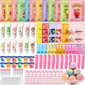 144 PCS Spa Party Supplies for Women, Spa Party Favors Include Face Masks Skincare,Hand Cream,Lip Mask,Comb and Foot Bath Bombs,Spa Birthday Sleepover Party Supplies for Women