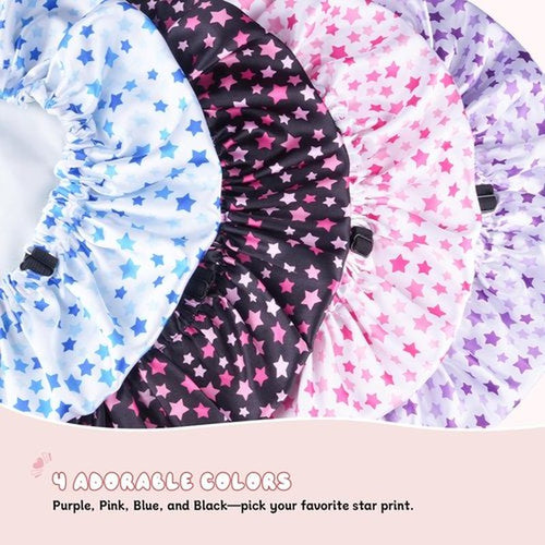 2PCS Baby Silk Satin Bonnet for Sleeping, Adjustable Infant Night Cap, Double Layer Toddler Bonnets for Infants (0-6 Months)