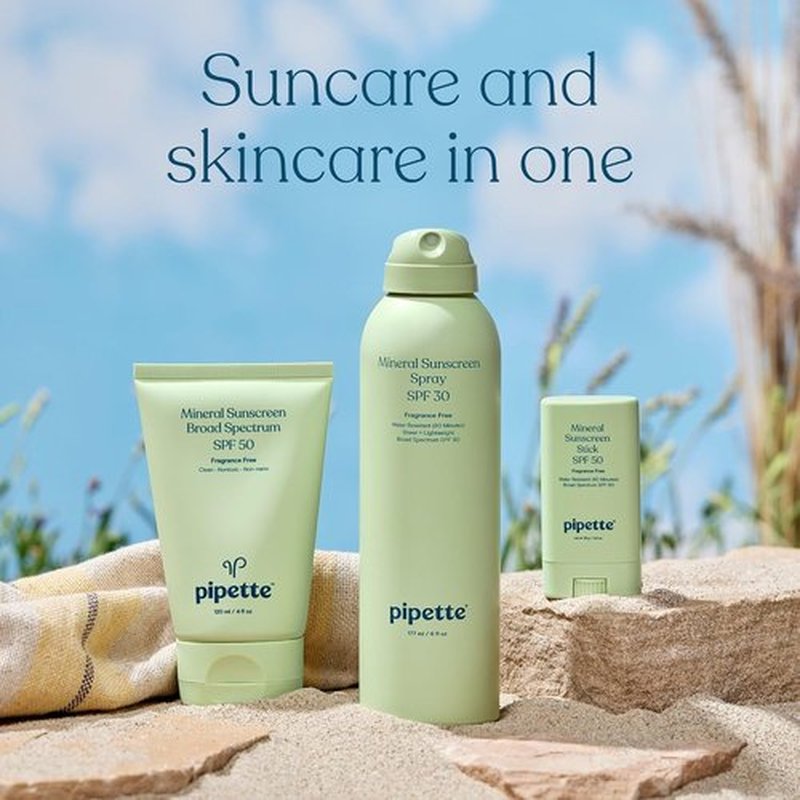 Pipette Baby Mineral Sunscreen Stick SPF 50 - Water-Resistant Zinc Oxide Formula | 0.6 oz Travel Size for Kids