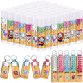 Siifert 100 Pcs/50 Set Ice Cream Baseball Drip Party Favor Gifts Bulk, Baseball Drip Lip Balms with Lipstick Holder Keychain Bags Favors for End of Season Sports Team Teen