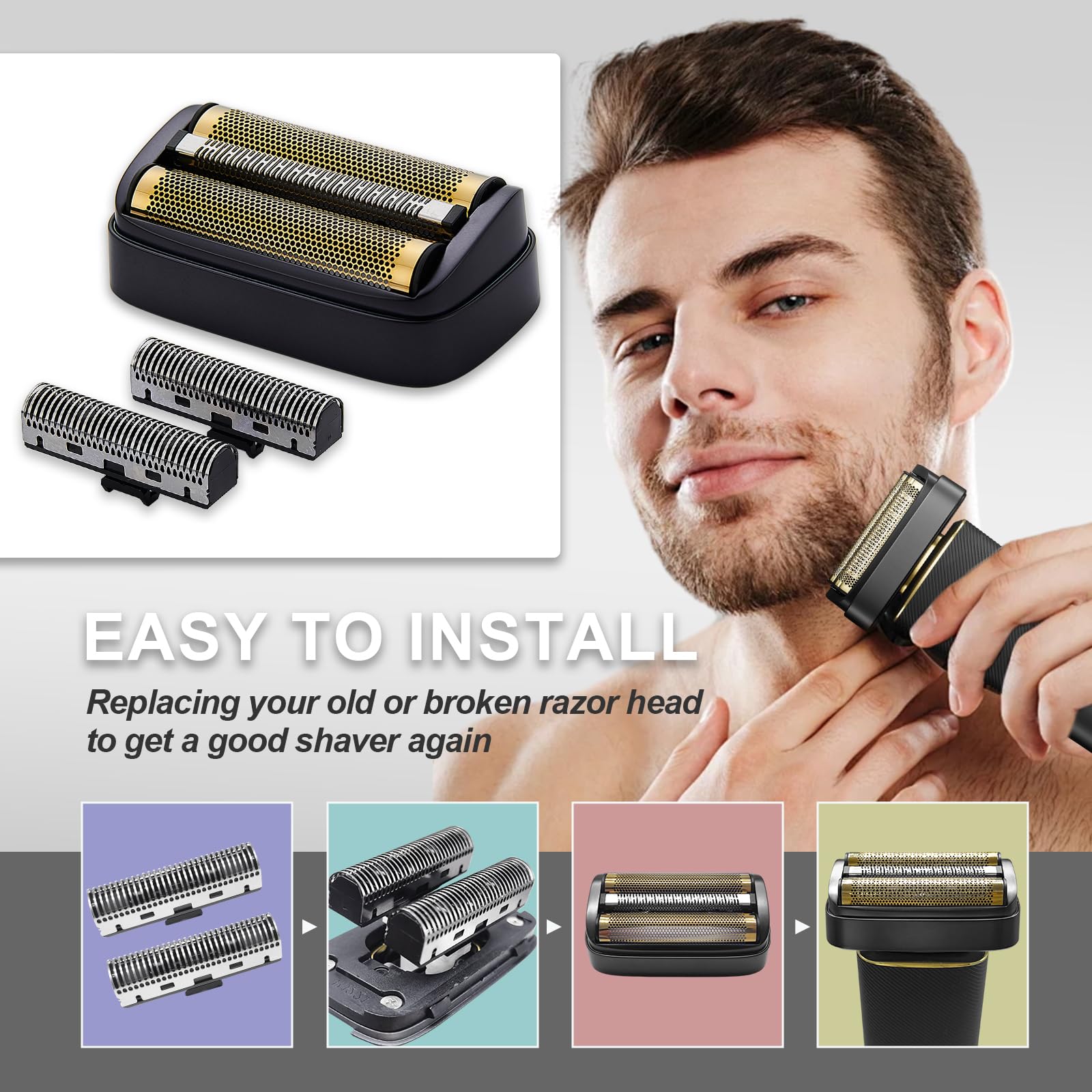 Replacement Foil & Inner Cutters for Andis 17300 reSURGE, Black