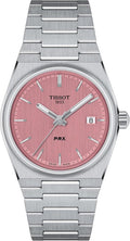 Tissot PRX Swiss Quartz Watch for Women - 35mm Stainless Steel Case, Pink Dial, T1372101133100