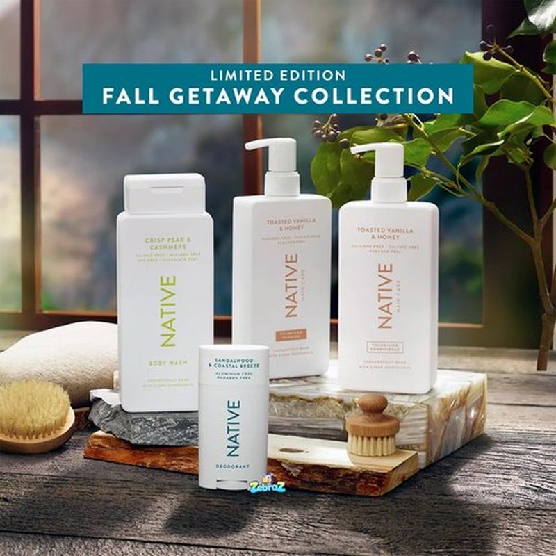 Native Toasted Vanilla & Honey Shampoo & Conditioner Set - Nourishing Formula, 8.25 Oz Each