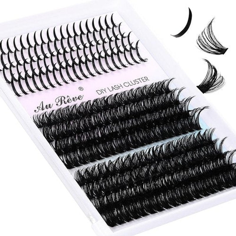 Lash Clusters Spikes Eyelash Clusters with Spiky Cluster 14-20mm Fluffy Volume 80D 100D Individual Lashes Lash Extensions Wispy D Curl Manga Natural Cluster Anime Eyelash Extensions