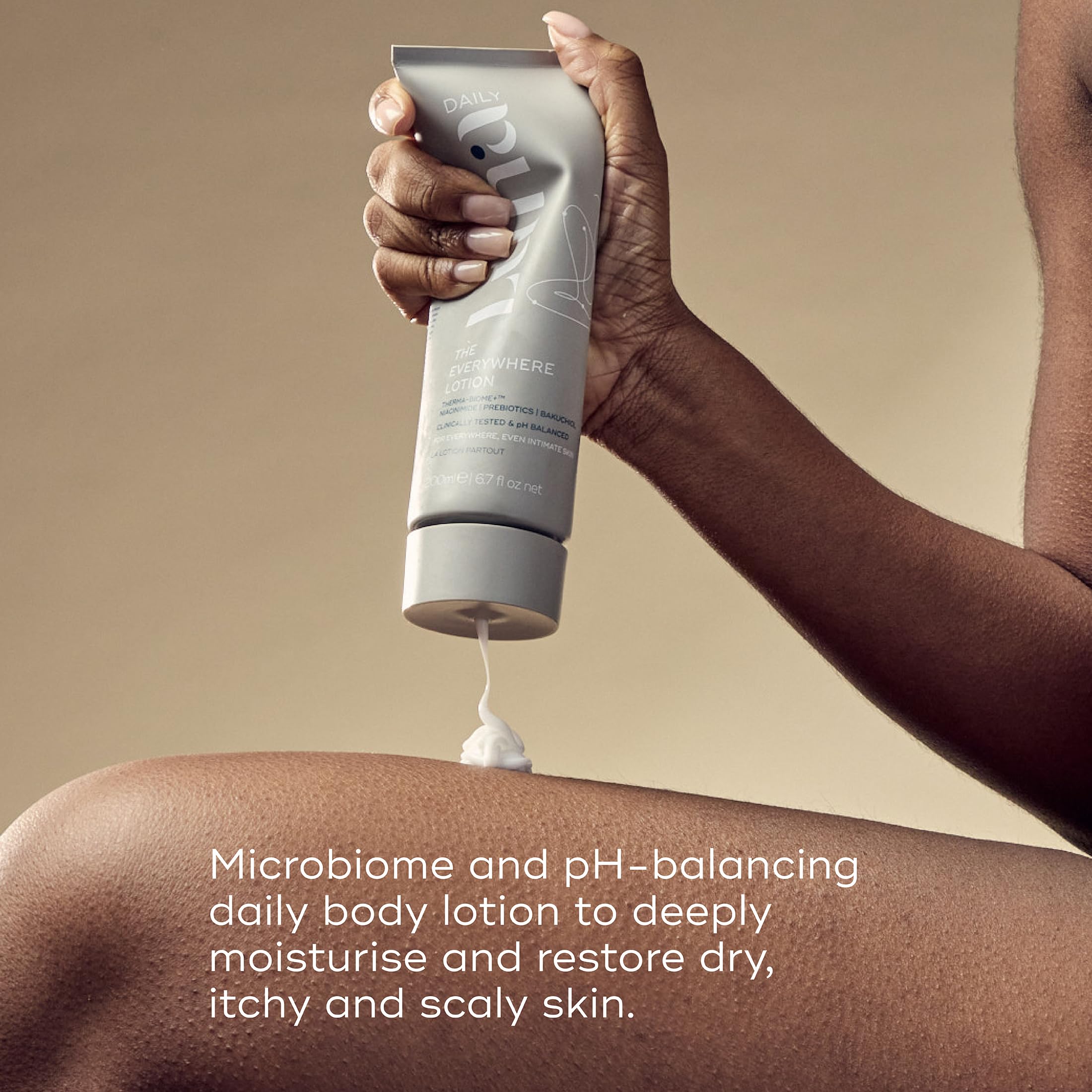 Luna Daily Body Lotion for Dry & Sensitive Skin | Hydrating, Barrier-Supporting Daily Moisturizer | With Niacinamide, Shea Butter, Prebiotics & Postbiotics | Nourishes, Firms & Soothes
