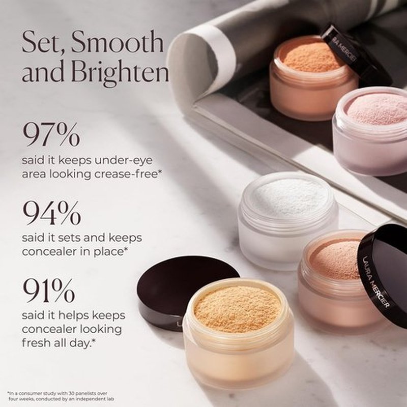 Laura Mercier Brightening Under-Eye Setting Powder & Hydrating Ultra-Blur Spray Bundle | 24HR Shine Control