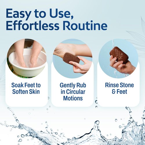 Hartfelt Magic Pumice Stone for Feet Callus Removal | Easy to Use Foot Scrubbing Stone for Removing Dead Skin from Heels, Toes, and Feet | Chemical-Free Foot Exfoliator - Pedicure Essential