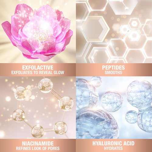 Charlotte Tilbury Glow Face Toner - Exfoliating Toner for Oily Skin - Reduces Pores & Hydrates - Rose & Lemon Scented
