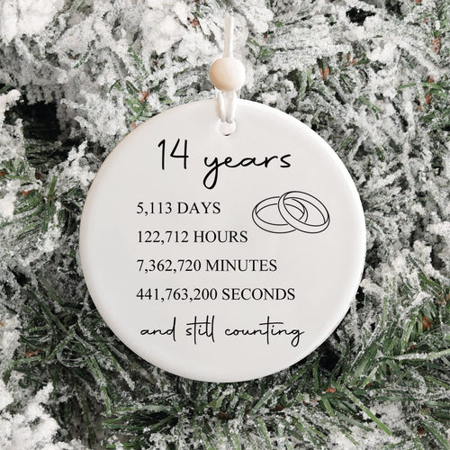 14th Wedding for Her or Him, 14 Years Marriage Gift for Couple, Ivory Anniversary Present for Wife Husband