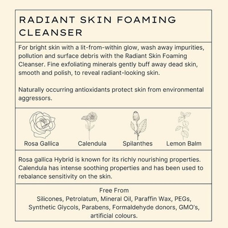 Jurlique Radiant Skin Foaming Cleanser - 2.8 fl oz | Gentle Facial Cleanser for All Skin Types