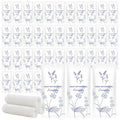 Moist Cotton Towel Bulk Moist Towelettes Individually Wrapped,White Towel Services,Refreshment Pre Moistened Towels for Dentist Travel Sport Party Hotel 100,Lavender