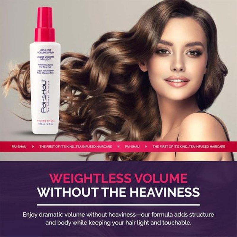 Pai-Shau Opulent Volume Spray - Lightweight Volumizing Hair Spray for Fine Hair (4 Fl Oz)