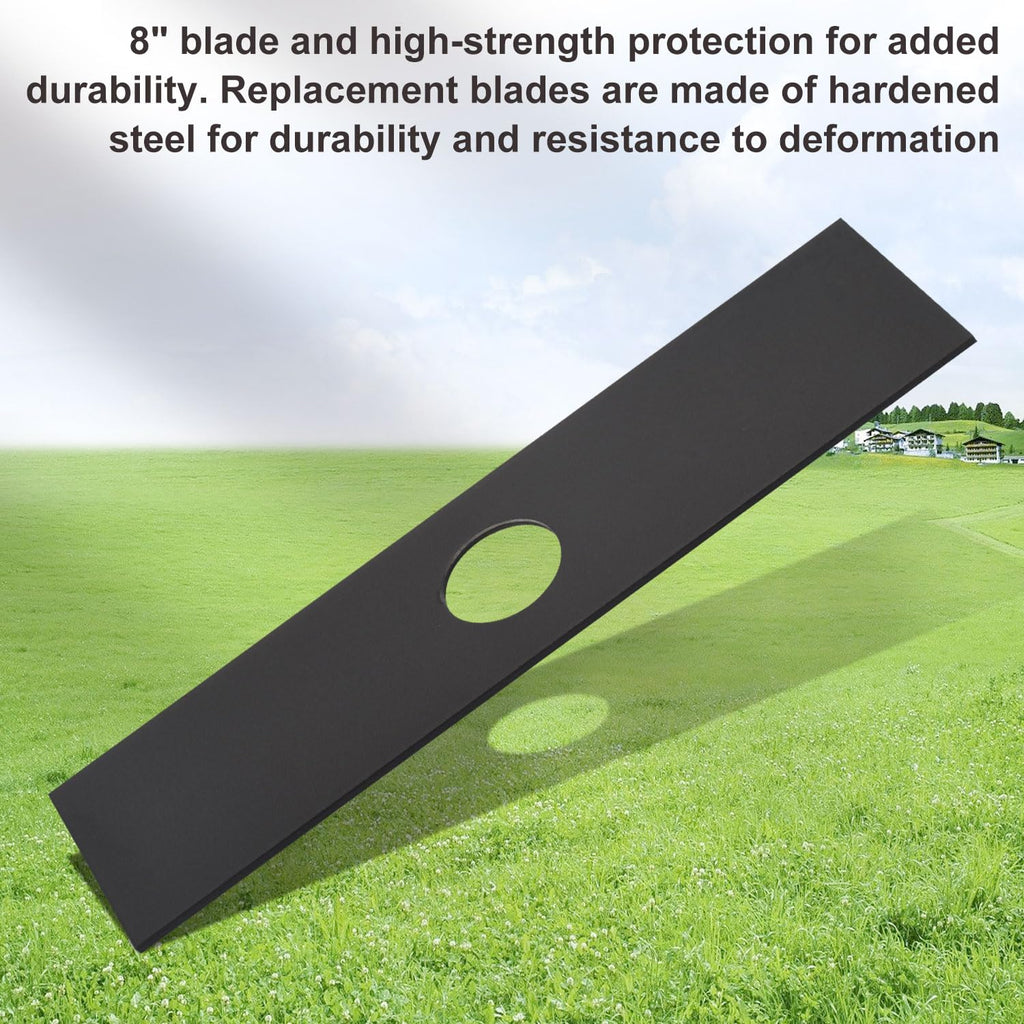 ZHIXING Hardened Steel 2 Pack Edger Blade Attachment Compatible with 49-16-2718 42-26-2718 18V Quik-LOK EDG - 8" x 2" (2 Pack)