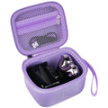 Case for Skull Shaver Electric Pitbull Pro Razor, Hard Travel Rotary Men Head Shavers Beard Trimmer Storage Carrying Box with Zipper Mesh Pocket for Men's Gold Pro Mustache Grooming Kit-Only (Purple)