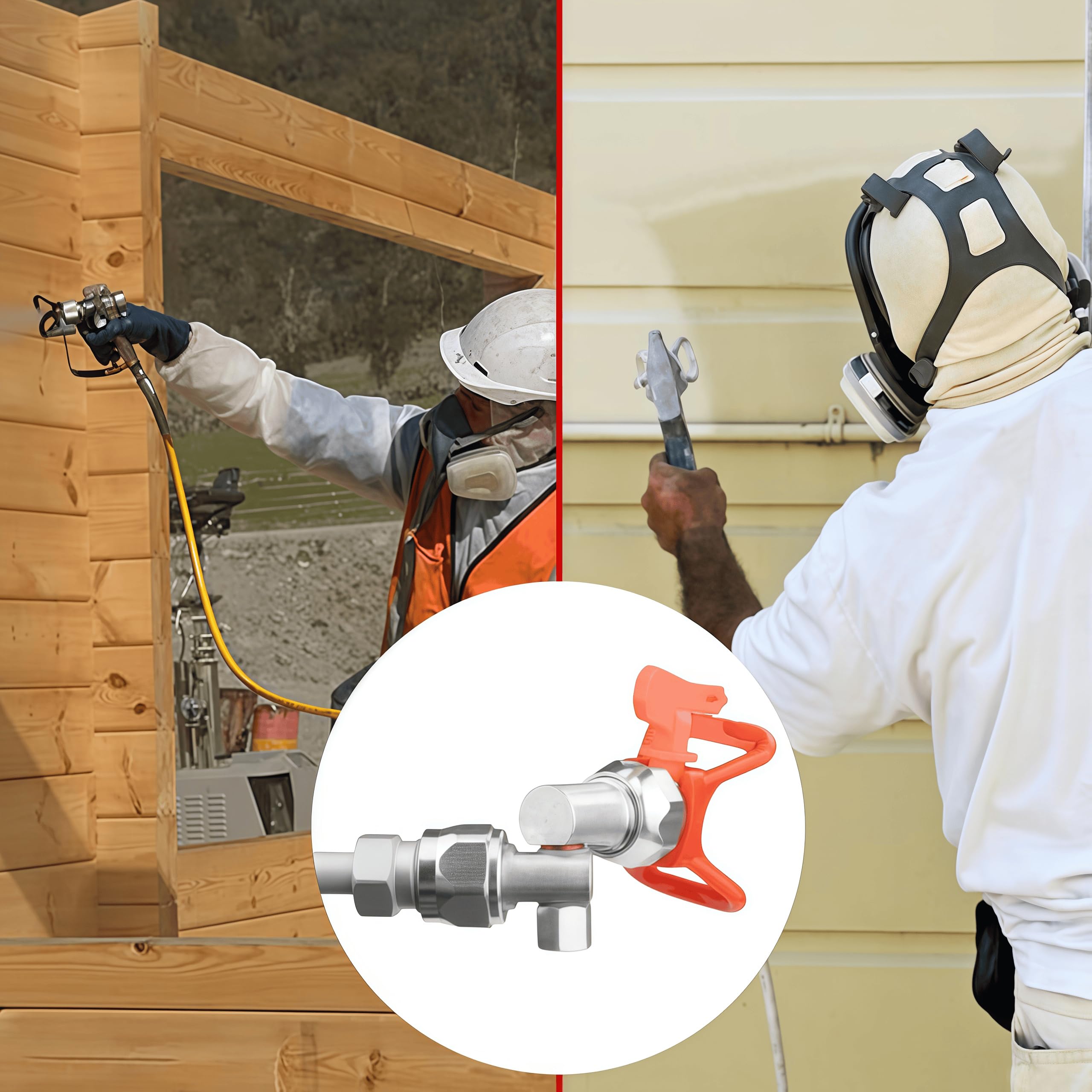 235486 7/8 Inch Thread Swivel Joint 235486 for 180 Degree Rotation Airless Paint Spray Gun Swivel Joint, 3600 PSI Maximum Working Pressure