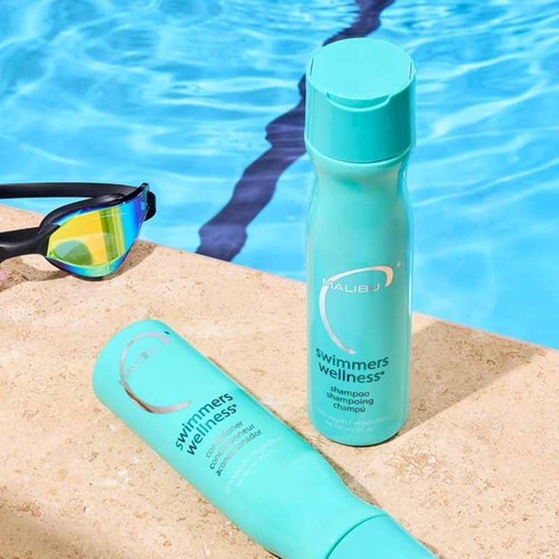 Malibu C Swimmers Shampoo & Conditioner Set - Restorative 9 oz Hair Care for Chlorine Damage & Brittle Hair