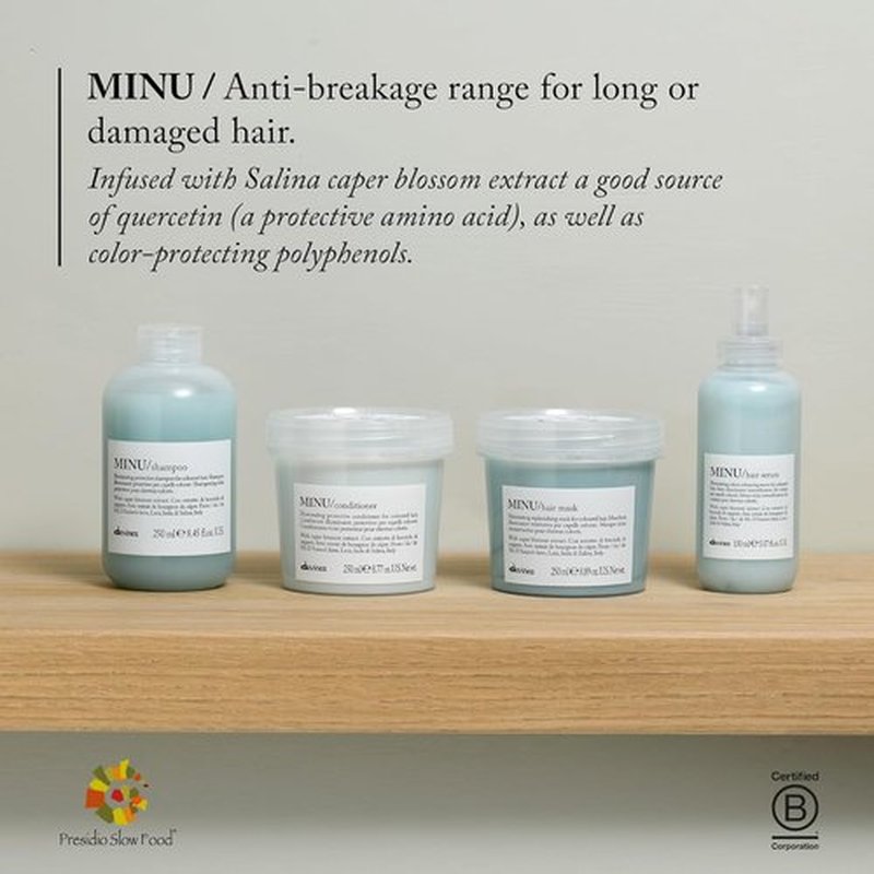 Davines MINU Shampoo - Color Retention Formula for Vibrant, Treated Hair | Keeps Hair Bright & Shiny