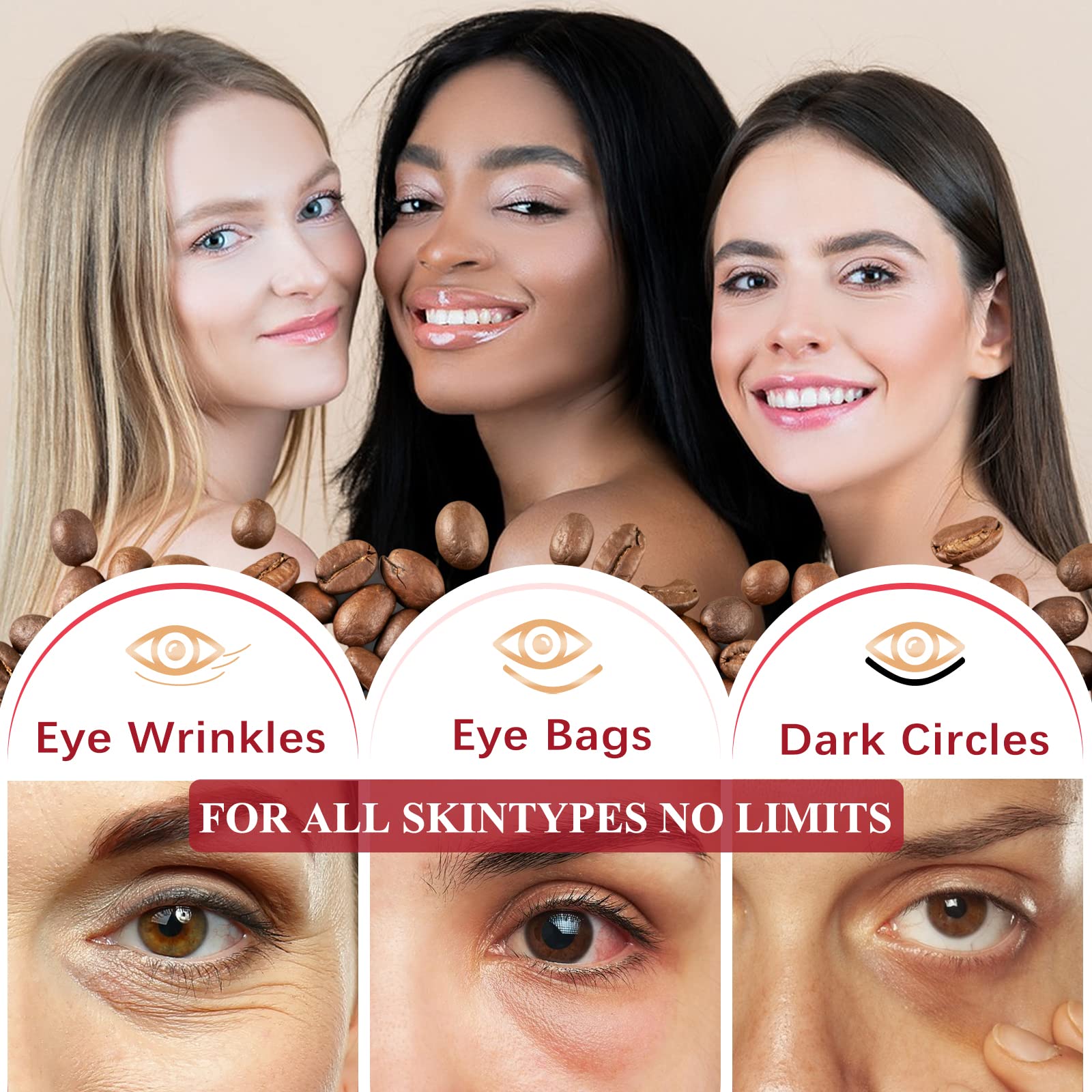 ELBBUB Eye Stick - Anti Wrinkle Eye Cream for Puffy Eyes, Dark Circles, Eye Bags, Crows Feet, Wrinkles,Reduces Wrinkles Saggy Skin Puffy Eyes (Caffeine)