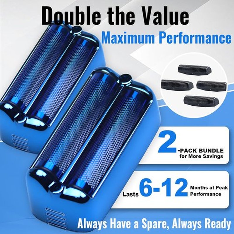 BaBylissPRO Replacement Shaver Foil & Cutter Heads - Double Foil for FXONE BlackFX Shaver | 2-Pack