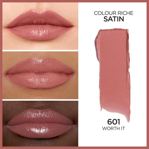 L’Oréal Paris Colour Riche Lipstick and Lip Liner Set, Includes 1 Satin Lipstick and 1 Creamy Lip Pencil For Bold, Nourished Lip Color, Worth It, 1 Kit