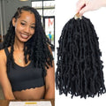6 Packs 12 Inch Butterfly Faux Locs Crochet Hair for Black Women Distressed Faux Locs Pre looped Pre-twisted Braids (12 inch 6 pack, 1b)