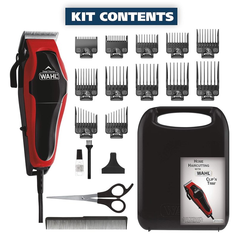 Wahl USA Hair Clipper - 2-in-1 Corded Clipper & Pop-Up Trimmer Kit for Men's Grooming | Model 79900-1501P