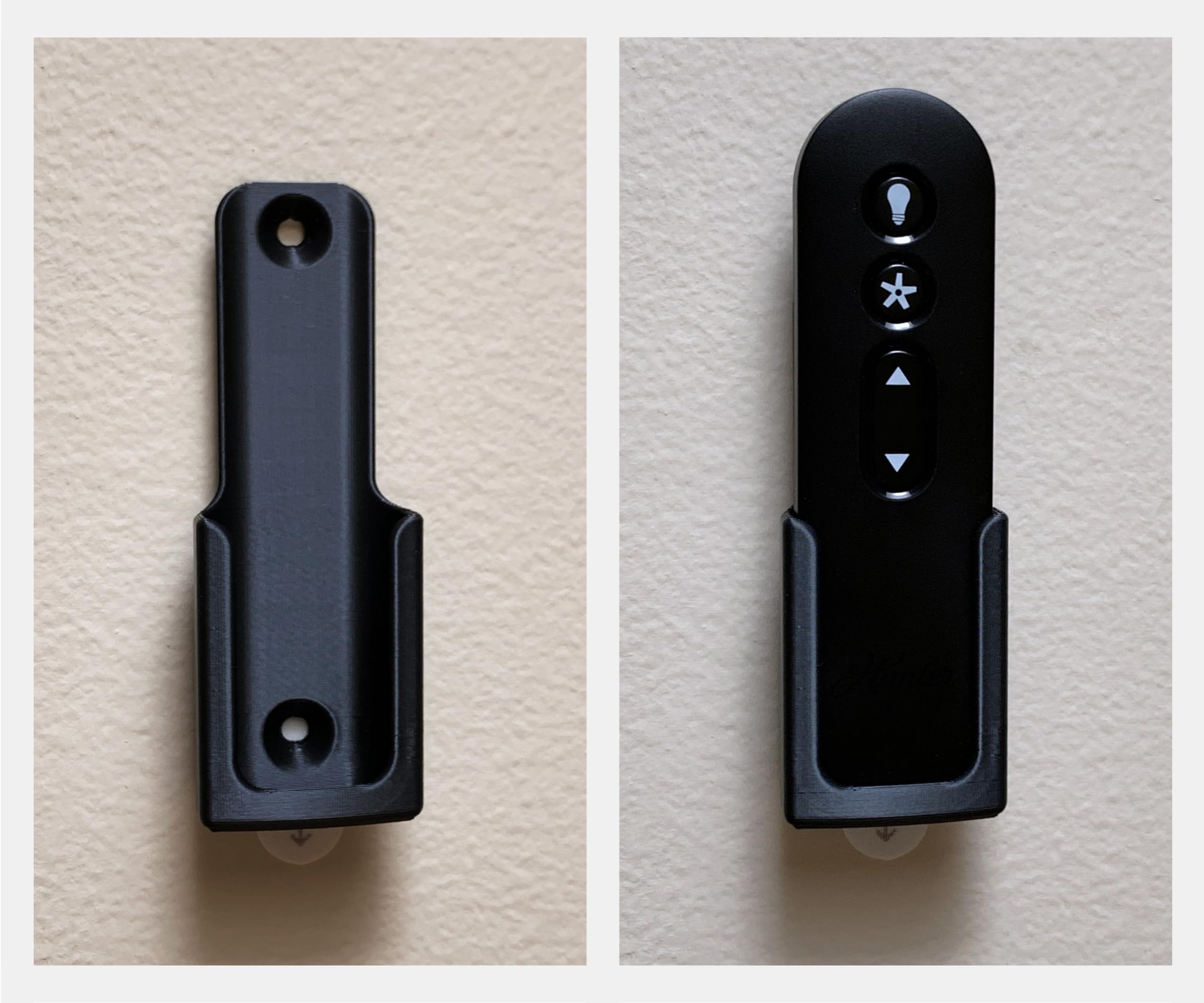 Ceiling Fan Remote Holder Wall Mount Bracket for Hunter K5579 K5580 Ceiling Fan Remote Control (1 Pack Black)